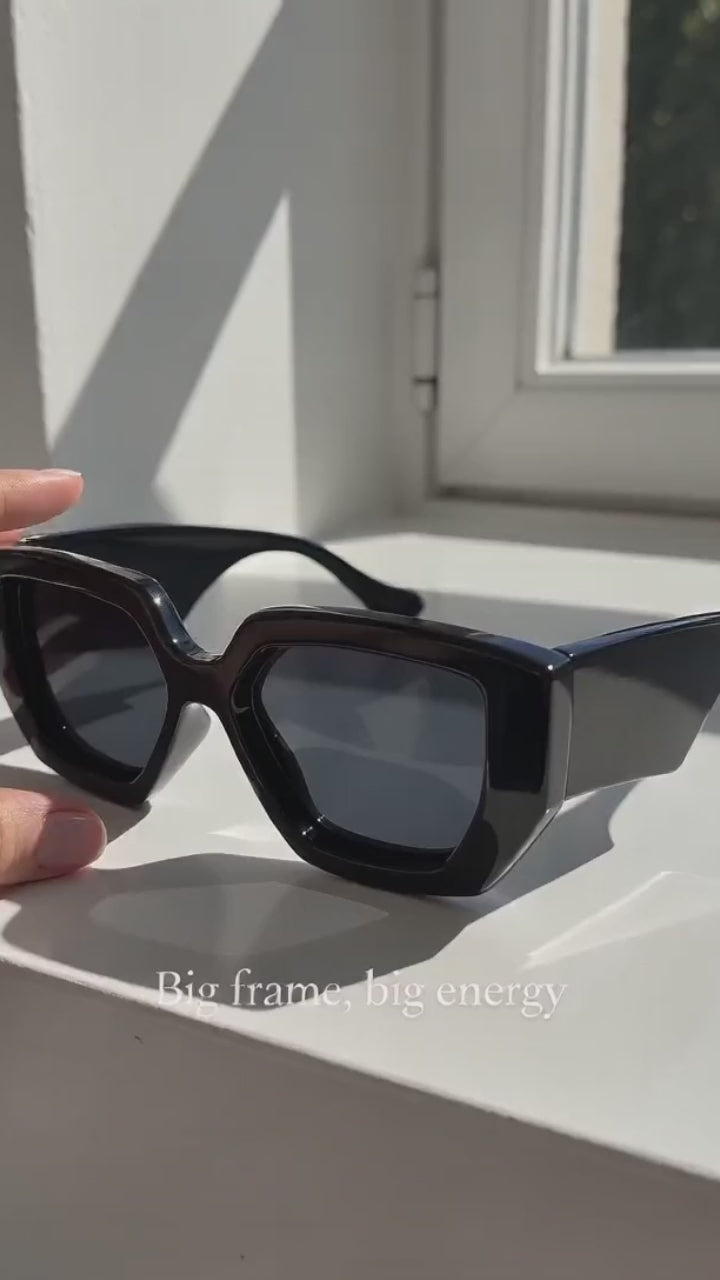 Stylish Oversized Square UV-Proof PC Sunglasses