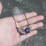 Black Devil Wings Brass Gothic Necklace