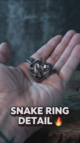 Vintage Coiled Snake Stainless Steel Gothic Ring