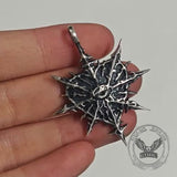 Gothic Heart of Thorns Demon Eye Sterling Silver Pendant