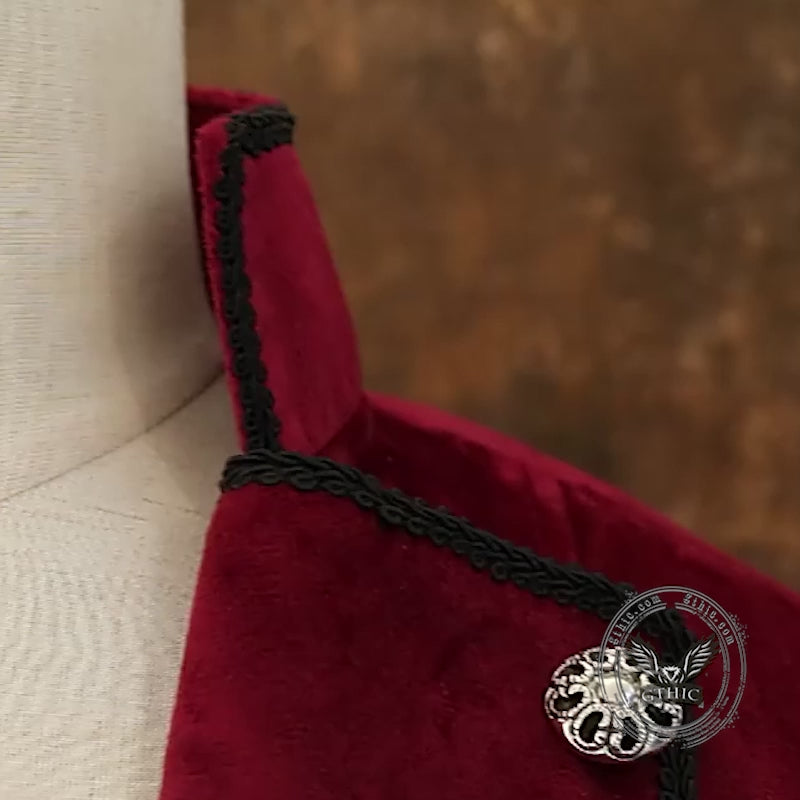 Medieval Retro Halloween Stand Collar Tuxedo Costume