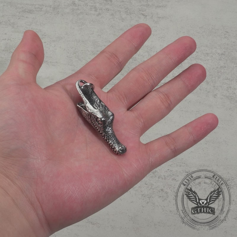 Domineering Crocodile Head Stainless Steel Pendant