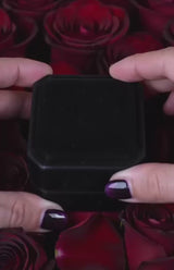 Black Diamond-Set Brass Engagement Ring