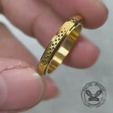 Simple 3mm Chessboard Stainless Steel Spinner Ring