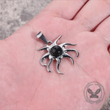 Fashion Black Gem Octopus Stainless Steel Marine Pendant
