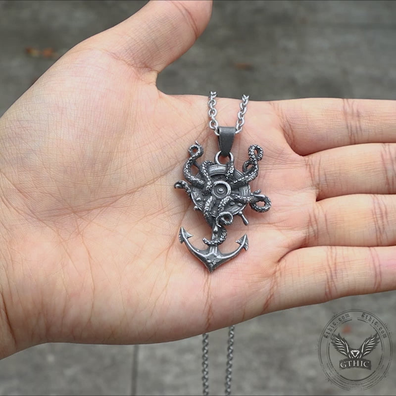 Kraken Octopus Stainless Steel Marine Pendant