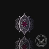 Gothic Filigree Sterling Silver Gemstone Ring
