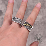 Vintage Pistol Gun Stainless Steel Ring