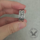 Tree of Life Valknut Viking Sterling Silver Triskele Ring