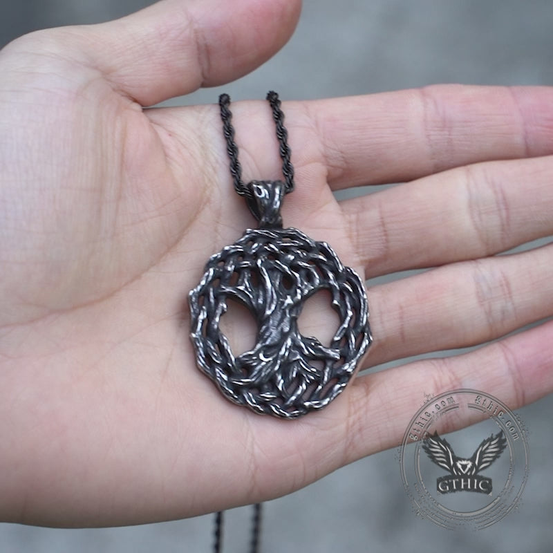 Tree Of Life Yggdrasil Stainless Steel Viking Pendant