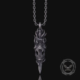 Skull Dagger Sterling Silver Gothic Pendant