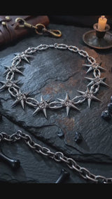 Punk Studded Stainless Steel Clavicle Necklace