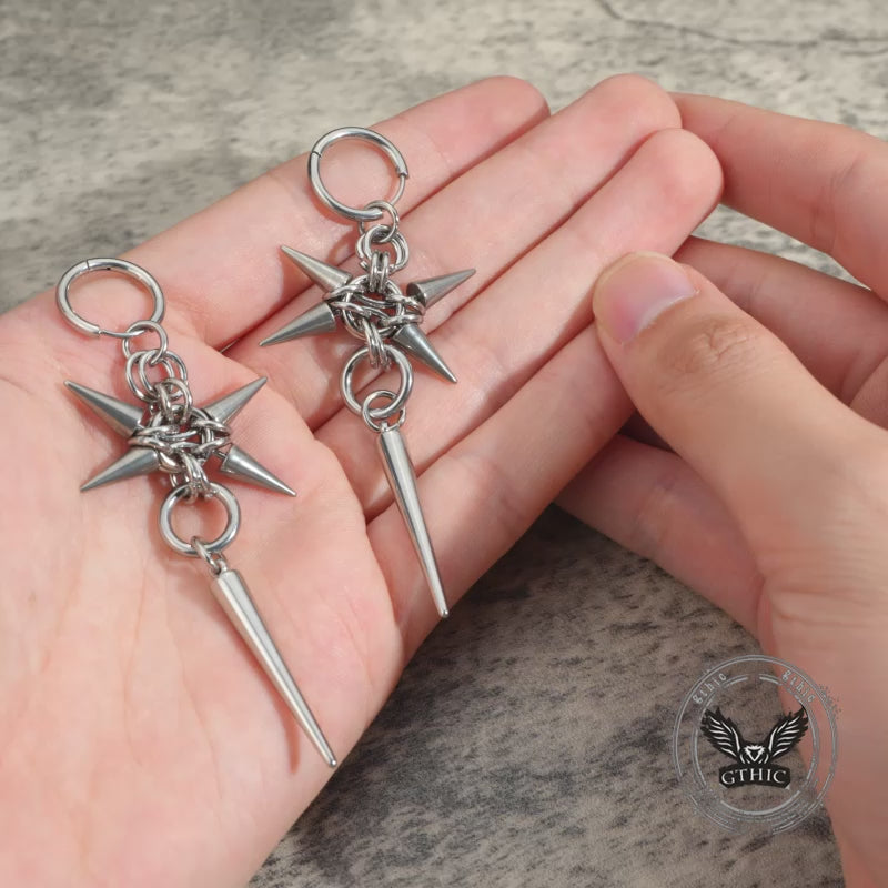 Punk Spiked Hip Hop Stainless Steel Earrings