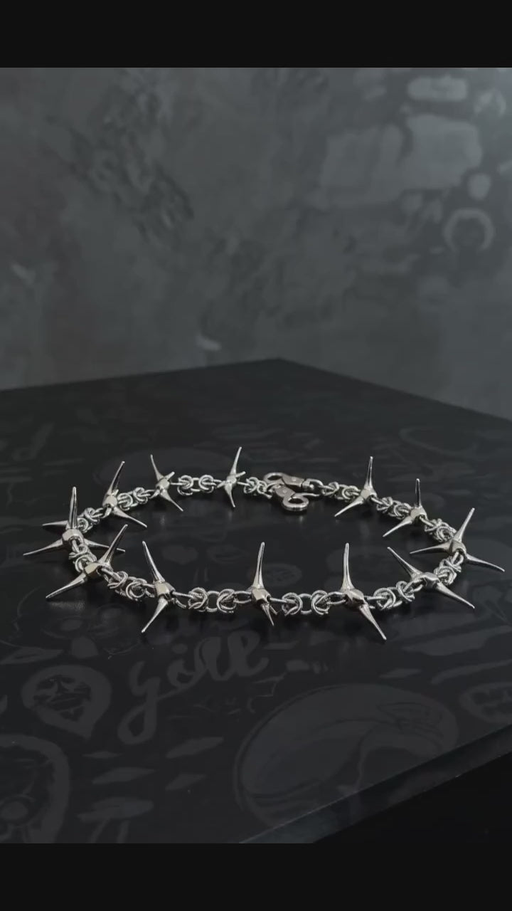 Dark Punk Style Fishbone-Spliced Alloy Pants Chain