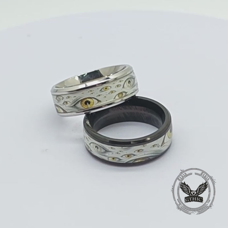 All-Seeing Eye Stainless Steel Mysterious Band Ring