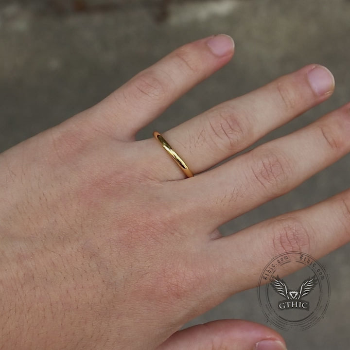 Gold-Color Titanium Engagement Ring