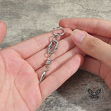 Hip Hop Star Cross Asymmetrical Dangle Earrings