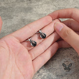 Pendientes vintage de acero inoxidable con diseño de dragón chino