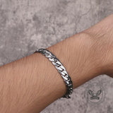 Simple Thin Cuban Chain Stainless Steel Bracelet