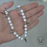 Rivet Pearl Stainless Steel Necklace