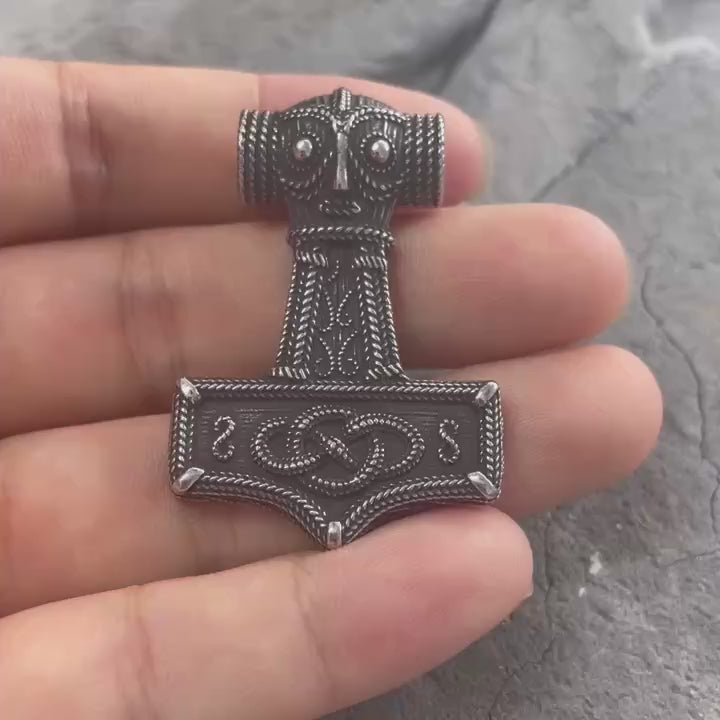 Celtic Knot Thor’s Hammer Stainless Steel Pendant