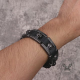 Retro Skull Heads Watch Buckle Stainless Steel Bracelet