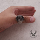 Vintage Cross Pattern Stainless Steel Punk Ring
