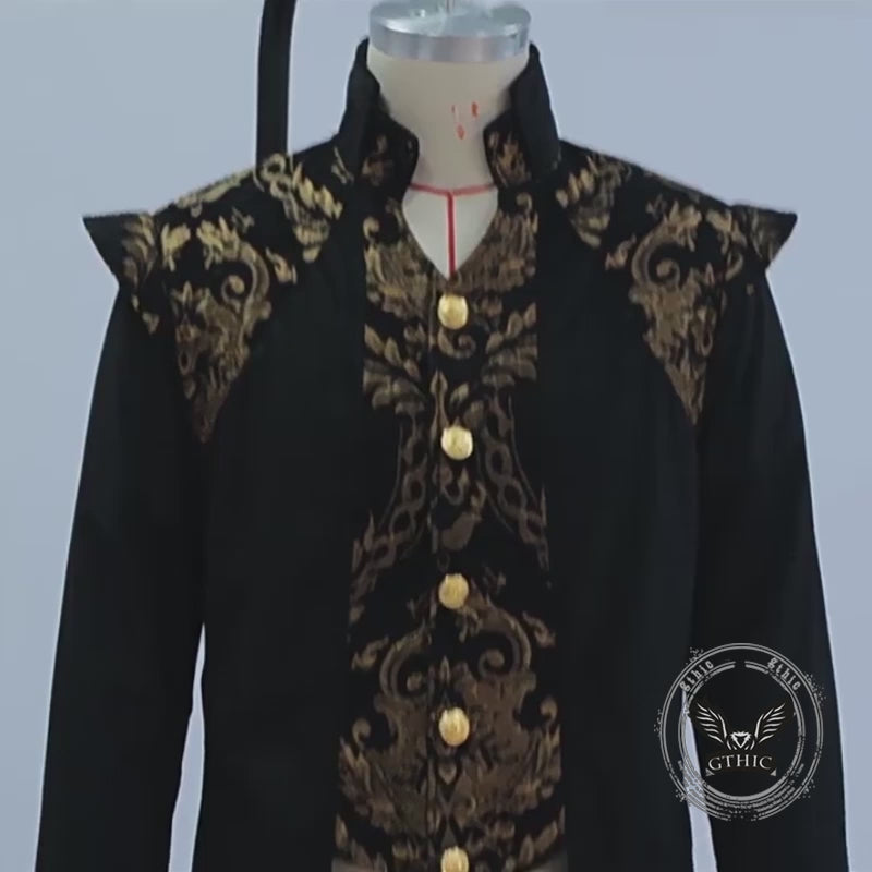 Vintage Medieval-Style Long Tailcoat Costume