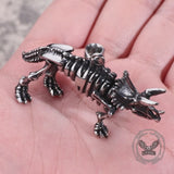 Vintage Ferocious Dinosaur Stainless Steel Pendant