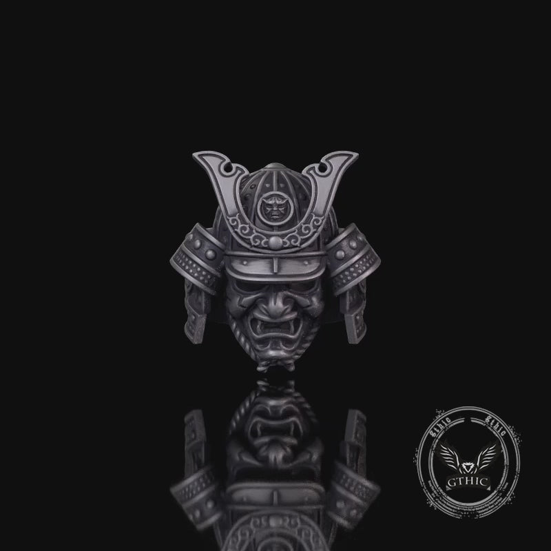 Japanese Samurai Helmet Sterling Silver Warrior Ring