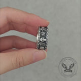 Till Death Do Us Part Skull Rose Sterling Silver Ring