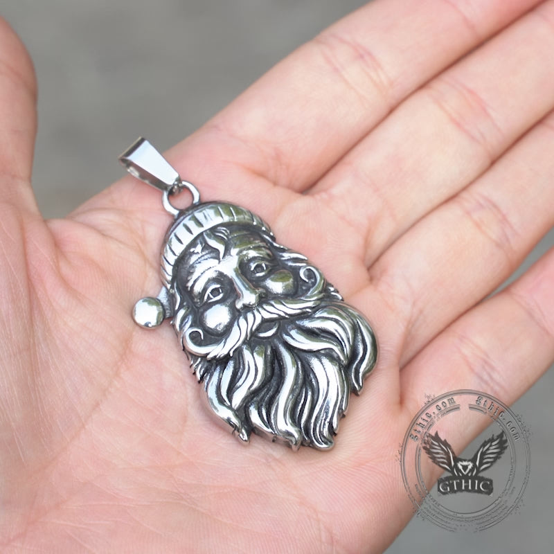 Vintage Santa Claus Stainless Steel Pendant