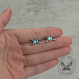 Simple Triple Moon Goddess Stainless Steel Earrings