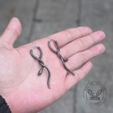 Entwined Snake Stainless Steel Hoop Earrings