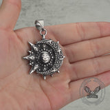 Vintage Smiley Sun Celestial Body Stainless Steel Pendant