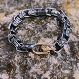 Vintage Viking Dawnbreak Rune Stainless Steel Bracelet