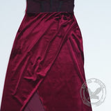 Gothic See-Through Slit Velvet Maxi Dress