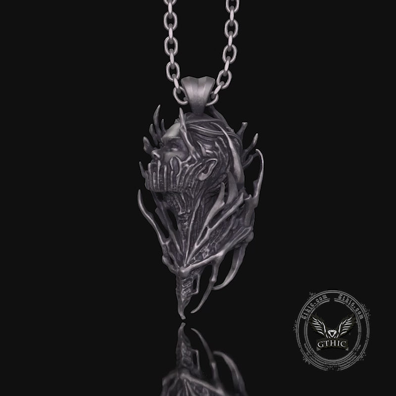 Dragon Warrior Gothic Sterling Silver Pendant