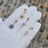 Simple Spider Web Angel Stainless Steel Belly Ring