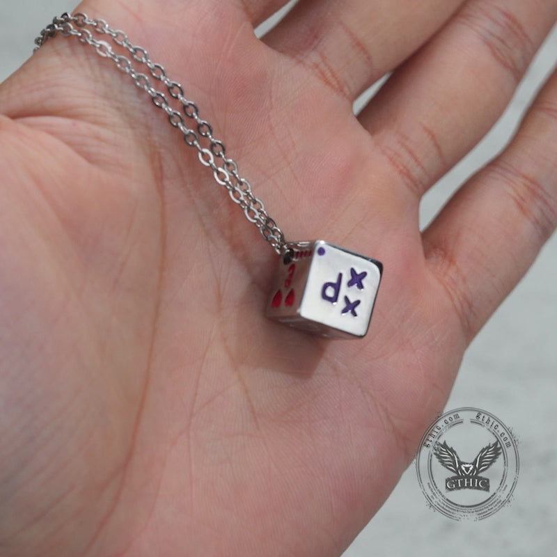 Dice Expression Stainless Steel Necklace