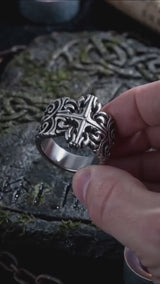 Vintage Classical Pattern Stainless Steel Ring