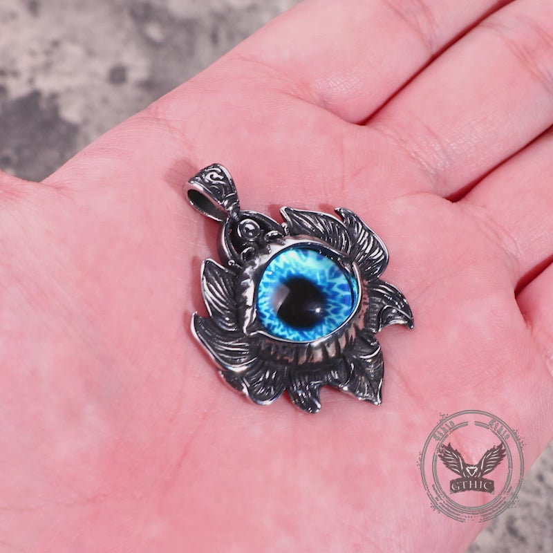Vintage Pattern Devil Eye Stainless Steel Pendant