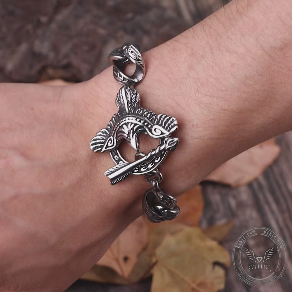 Pulsera de acero inoxidable con flecha de águila