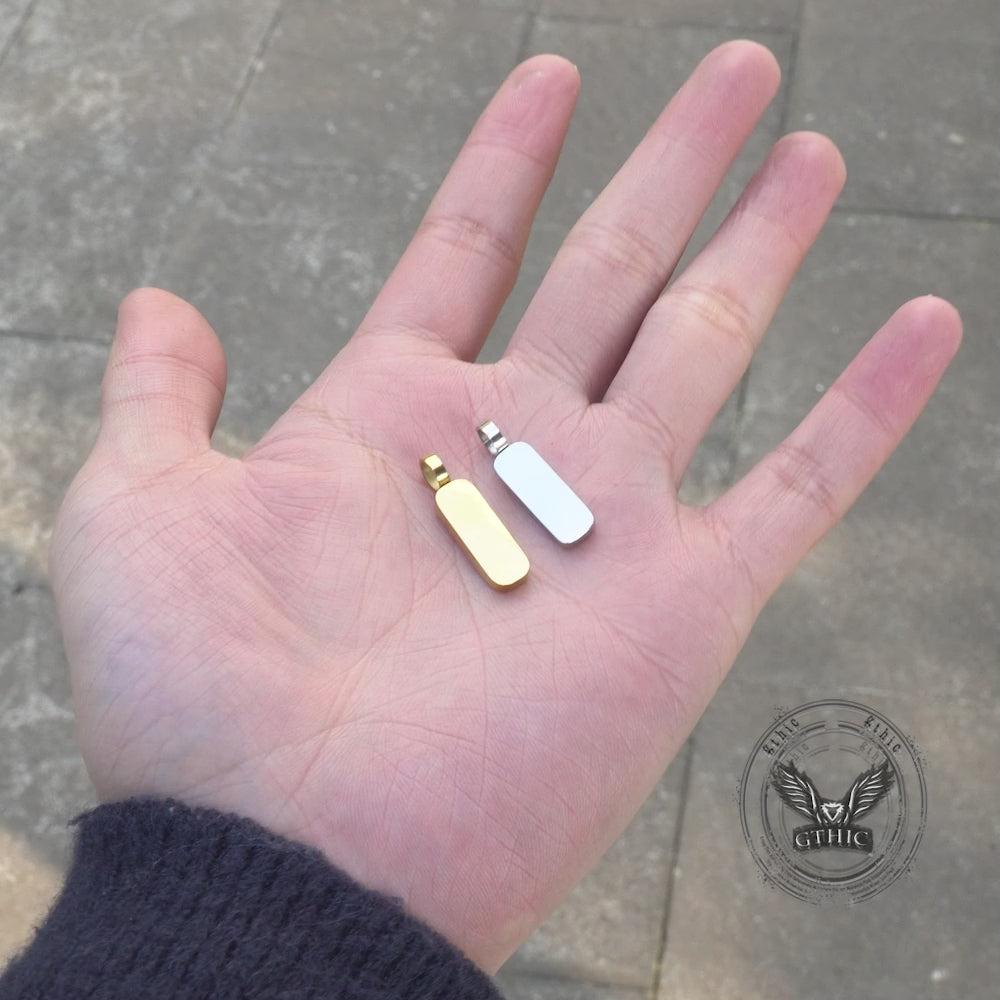 Personalized Simple Stainless Steel Bar Necklace