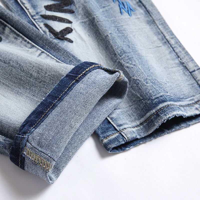 Prince Letter Print Cotton Pants | Gthic.com