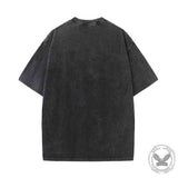 Protect The Family Skull Graphic Vintage Washed T-Shirt | Gthic.com