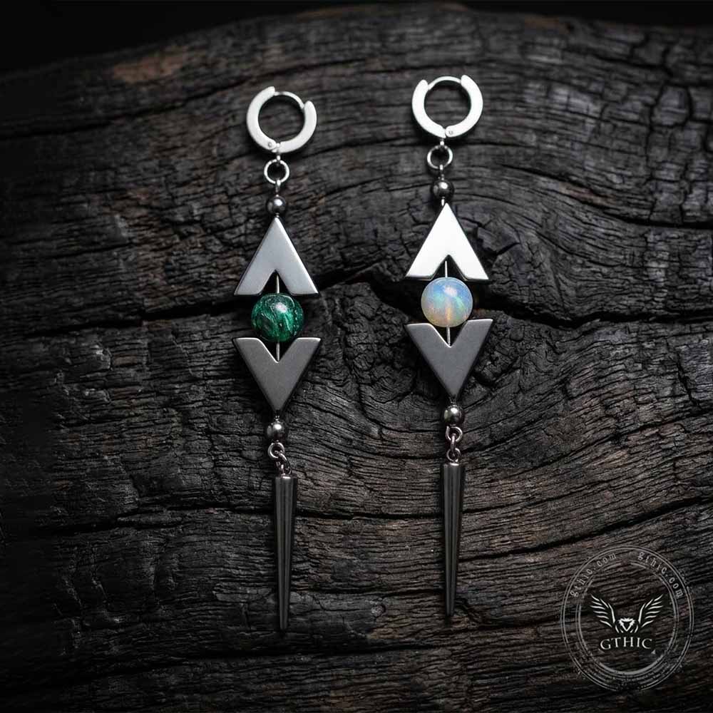 Punk-Style Bead Spiked Stainless Steel Earrings | Gthic.com