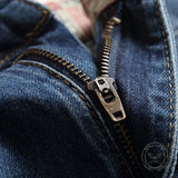 Punk-Style Distressed Straight-Leg Denim Shorts