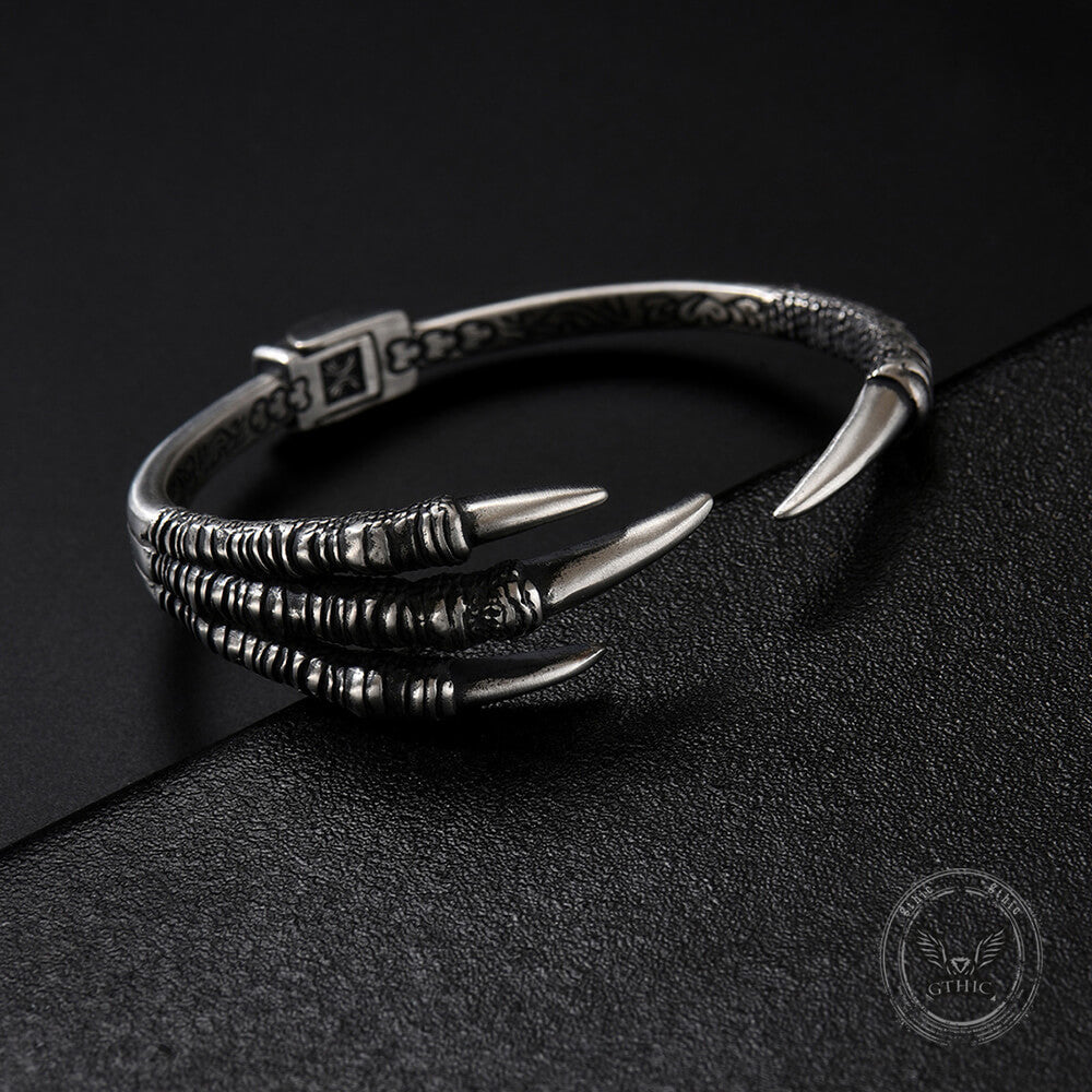 Punk-Style Dragon Claw Stainless Steel Open Bracelet | Gthic.com