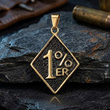Punk 1%ER Symbol Stainless Steel Pendant